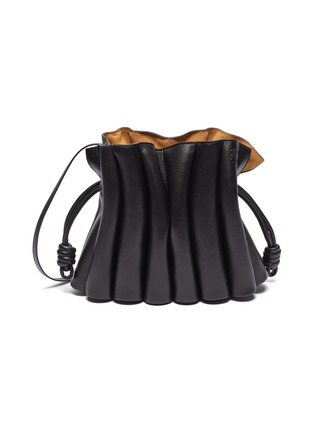 Main View - Click To Enlarge - LOEWE - Flamenco Ondas' Pleated Drawstring Leather Clutch