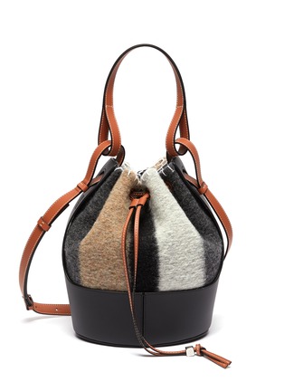 Main View - Click To Enlarge - LOEWE - Balloon' felt panel leather bag
