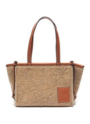 Main View - Click To Enlarge - LOEWE - Cushion Small' Leather Logo Patch Felt Tote
