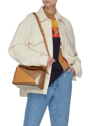 Figure View - Click To Enlarge - LOEWE - Puzzle' panel small leather bag