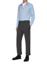 Figure View - Click To Enlarge - PRADA - Patch Pocket Checker Print Zip-up Shirt