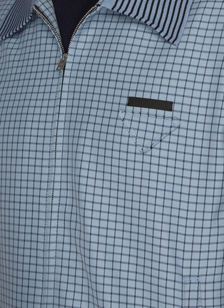  - PRADA - Tonal Triangular Patch Checker Print Wool Jacket