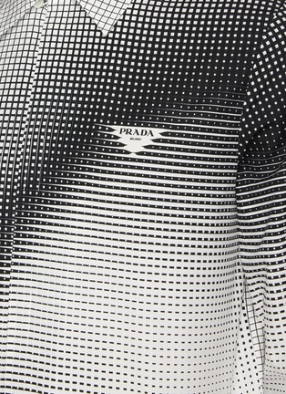  - PRADA - Digital Square Print Logo Print Cotton Shirt