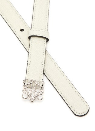 Detail View - Click To Enlarge - LOEWE - Anagram Plaque Thin Leather Belt