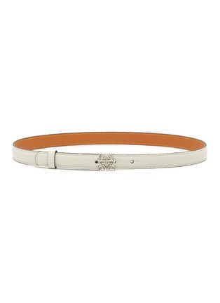 Main View - Click To Enlarge - LOEWE - Anagram Plaque Thin Leather Belt