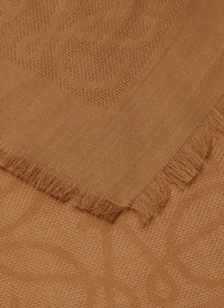 Detail View - Click To Enlarge - LOEWE - Anagram Checkboard Wool Silk Cashmere Blend Scarf