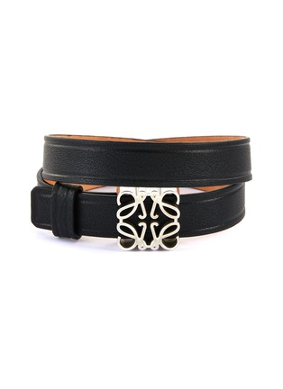 Main View - Click To Enlarge - LOEWE - Anagram Logo Buckle Leather Bracelet