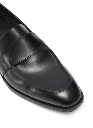 Detail View - Click To Enlarge - GEORGE CLEVERLEY - Owen' Wide Strap Leather Penny Loafers