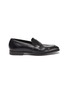 Main View - Click To Enlarge - GEORGE CLEVERLEY - Owen' Wide Strap Leather Penny Loafers