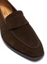 Detail View - Click To Enlarge - GEORGE CLEVERLEY - Owen' Wide Strap Suede Penny Loafers