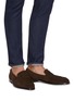 Figure View - Click To Enlarge - GEORGE CLEVERLEY - Owen' Wide Strap Suede Penny Loafers
