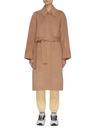 Main View - Click To Enlarge - ACNE STUDIOS - Belted Wool Blend Long Coat