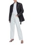 Figure View - Click To Enlarge - ACNE STUDIOS - Lambskin Leather Belted Blazer