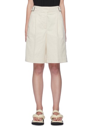 Main View - Click To Enlarge - ACNE STUDIOS - Belted raw canvas tailored shorts