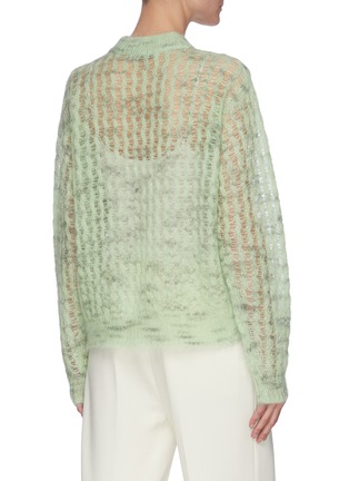 Back View - Click To Enlarge - ACNE STUDIOS - Mohair blend open knit sweater