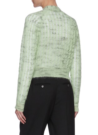 Back View - Click To Enlarge - ACNE STUDIOS - Mohair blend open knit cardigan