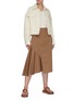 Figure View - Click To Enlarge - ACNE STUDIOS - Asymmetric waist side pleat midi skirt