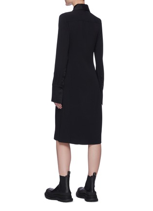 Back View - Click To Enlarge - ACNE STUDIOS - Button up crepe shirt dress