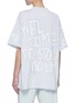 Back View - Click To Enlarge - ACNE STUDIOS - Bleached cat print logo T-shirt