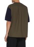 Back View - Click To Enlarge - SACAI - Shoulder Zip Hybrid Knit Front Shirt
