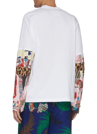 Back View - Click To Enlarge - SACAI - Archive Print Patchwork Panel Long Sleeve Shirt