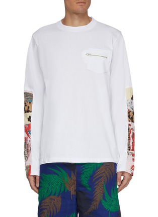 Main View - Click To Enlarge - SACAI - Archive Print Patchwork Panel Long Sleeve Shirt