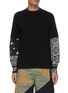 Main View - Click To Enlarge - SACAI - Archive Print Patchwork Panel Layered Long Sleeve Shirt