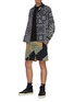 Figure View - Click To Enlarge - SACAI - Archive Print Patchwork Panel Layered Long Sleeve Shirt