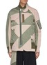 Main View - Click To Enlarge - SACAI - MIXED GEOMETRIC PATCHWORK BOMBER JACKET