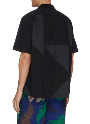 Back View - Click To Enlarge - SACAI - Geometric Graphic Print Patch Pocket Shirt
