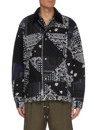 Main View - Click To Enlarge - SACAI - Archive Print Patchwork Coach Jacket