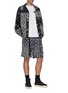 Figure View - Click To Enlarge - SACAI - Belted Archive Print Patchwork Shorts