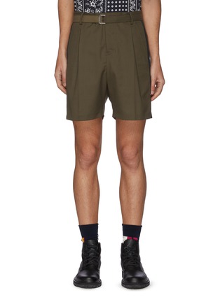 Main View - Click To Enlarge - SACAI - Belted side stripe shorts