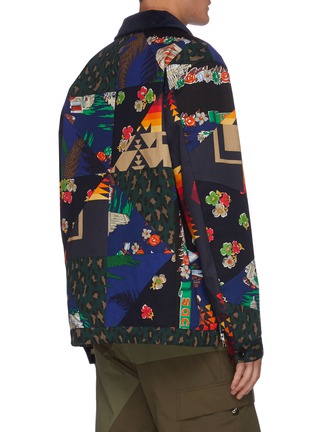 Back View - Click To Enlarge - SACAI - Archive Print Patchwork Zip Up Jacket
