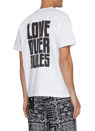 Back View - Click To Enlarge - SACAI - Love over rules slogan back T-shirt