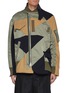 Main View - Click To Enlarge - SACAI - Mixed Geometric Patchwork Bomber Jacket