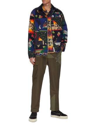 Figure View - Click To Enlarge - SACAI - Belted Colourblock Patchwork Cargo Pants