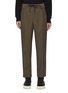 Main View - Click To Enlarge - SACAI - Contrast Elastic Waistband Centre Pleat Pants
