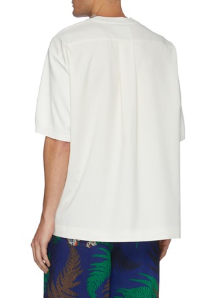 Back View - Click To Enlarge - SACAI - Zipped shoulder sweater