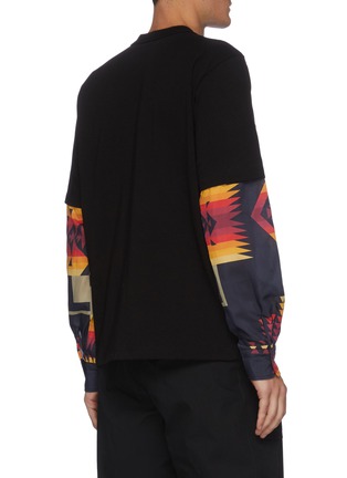 Back View - Click To Enlarge - SACAI - Archive print patchwork sleeve T-shirt