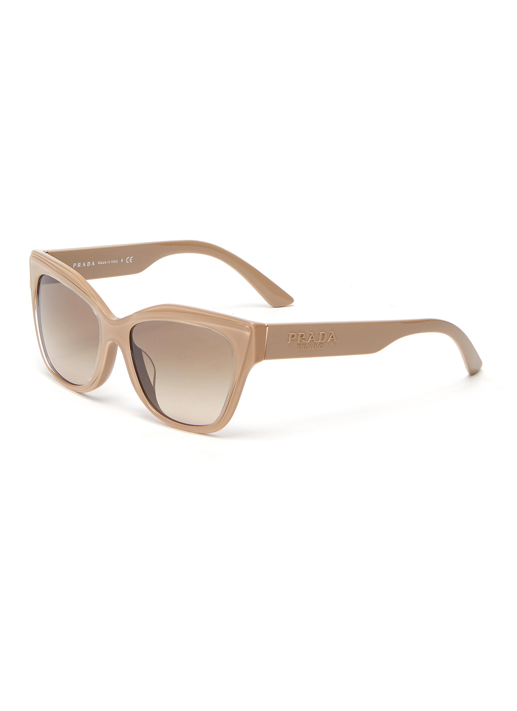 prada white frame sunglasses