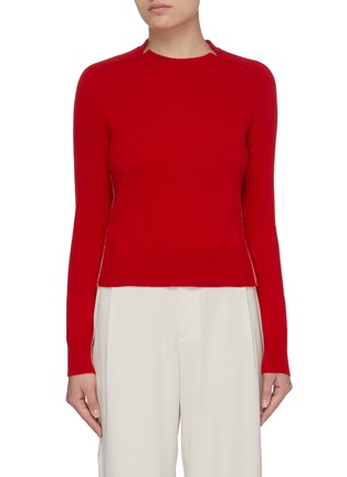 Main View - Click To Enlarge - EQUIL - OUTLINE SLIT CREWNECK CASHMERE SWEATER