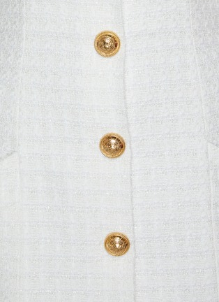 Detail View - Click To Enlarge - BALMAIN - Button embellished tweed dress