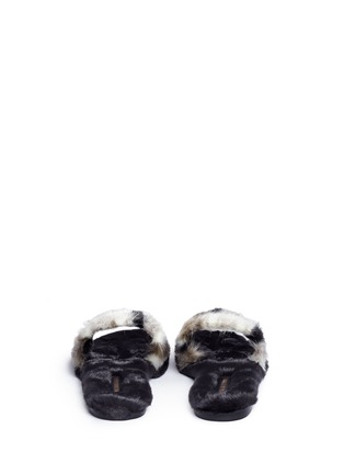 Back View - Click To Enlarge - AVEC MODÉRATION - 'Kitzbuhel' faux fur slippers