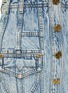 Detail View - Click To Enlarge - BALMAIN - Acid wash buttoned denim skirt