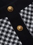 Detail View - Click To Enlarge - BALMAIN - Logo Button Gingham Print Mini Skirt