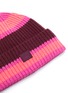 Detail View - Click To Enlarge - ACNE STUDIOS - Face Patch Stripe Rib Knit Kids Beanie