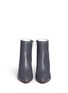 Front View - Click To Enlarge - GRAY MATTERS - 'Monika' concrete heel leather boots