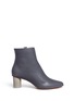 Main View - Click To Enlarge - GRAY MATTERS - 'Monika' concrete heel leather boots