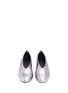 Front View - Click To Enlarge - GRAY MATTERS - 'Mildred' choked-up metallic leather pumps